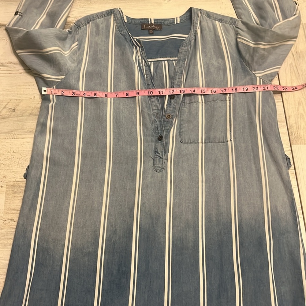 Luxology.  Size 14.  Jean shirt dress. - Picture 11 of 11